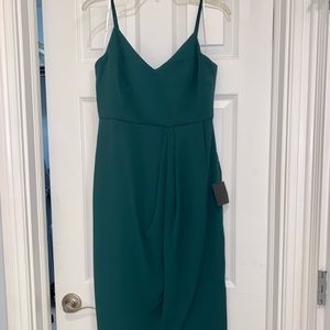 Reinette Dark Green Midi Dress - NWT